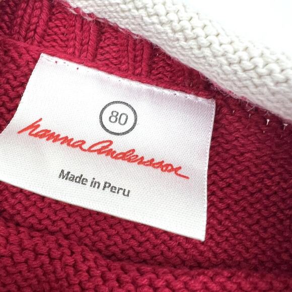 Hanna Andersson Red Holiday Snowflake Sweater - Picture 4 of 5